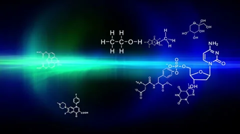 Looping Chemistry Background Video stock 36220027