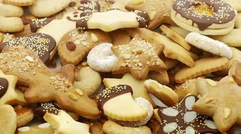Looping christmas biscuits Stock Footage 8971947