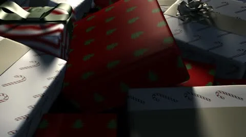Looping Christmas presents Stock Footage 8952720