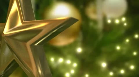 Looping Christmas Tree Star Stock Footage