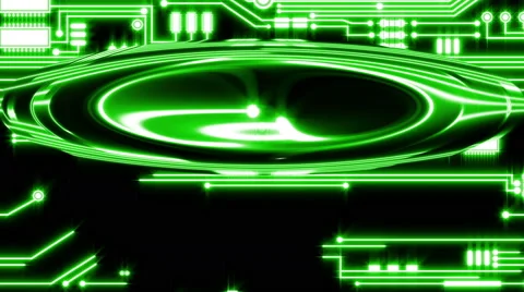 Looping Circuit Board Tech Abstract with ocular effect - 4K Resolution Ultra HD Stock Footage 42016950