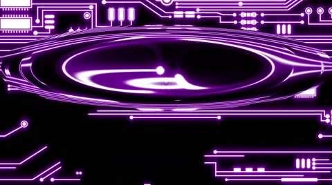 Looping Circuit Board Tech Abstract with ocular effect - 4K Resolution Ultra HD Stock Footage 42019934