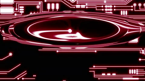 Looping Circuit Board Tech Abstract with ocular effect - 4K Resolution Ultra HD Stock Footage 42051179