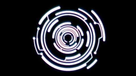 Looping Circular Tech Abstract with Video Bounce Stock Footage 40975256