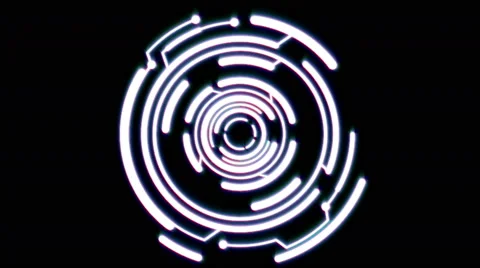 Looping Circular Tech Abstract with Video Bounce - 4K Resolution Ultra HD Stock Footage 41861204