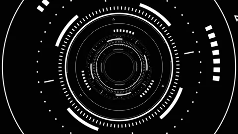 Looping Cirlce HUD elements animation. Stock Footage 157100232