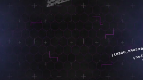 Looping code block reappearing at top, scrolling down with purple brackets on Stock Footage 310150828