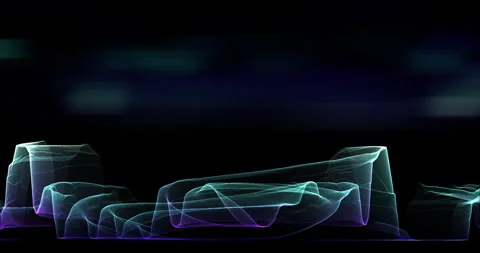 Looping color waveforms Stock Footage 257089605