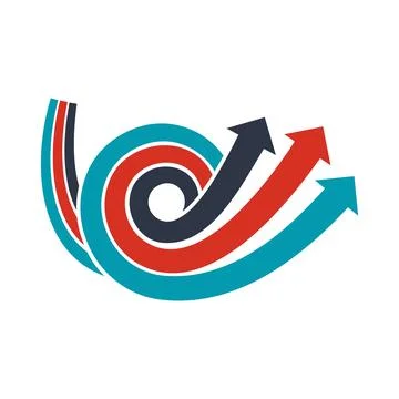 Looping colorful arrows Stock Illustration