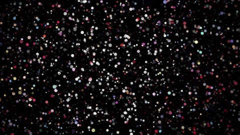 Looping colorful small circles on black background Stock Footage 337851417