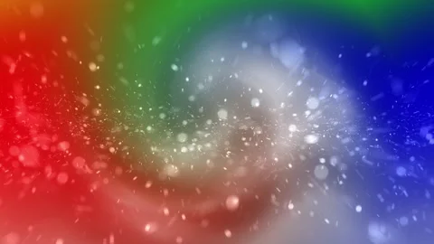 Looping colourful blurred light with flickering particles animation Stock Footage 338408592