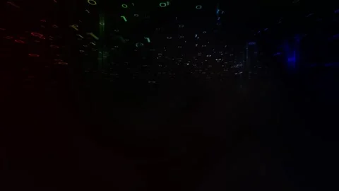 Looping colourful glow binary data on clean black background Stock Footage 334083379