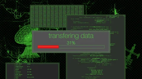 Looping computer screen downloading data (HD) Stock Footage 38044285