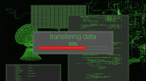 Looping computer screen downloading data (4K) Video stock 38045080