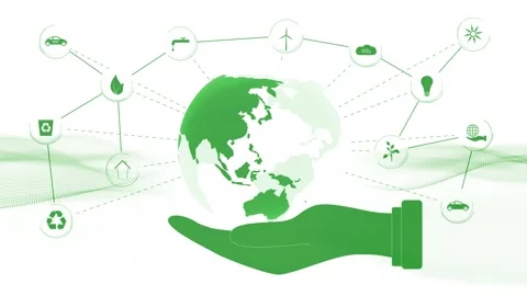 Looping concept earth day environment icon symbols animation Stock-Footage 334076524
