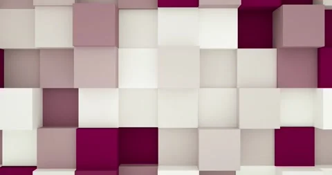 Looping cube animation background abstract white box displacement Stock Footage 133975775