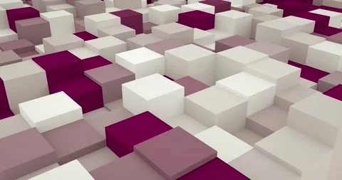 Looping cube animation background abstract white box displacement Stock Footage 133975784