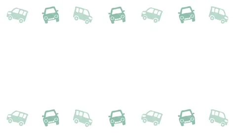 Looping cute car frame background Stock Footage 290054601