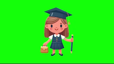 Looping Cute Funny Teacher Character Popup on Green Screen 動画素材 278086357