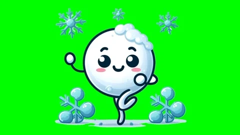 Looping Cute Winter Character Popup on Green Screen 動画素材 277469187