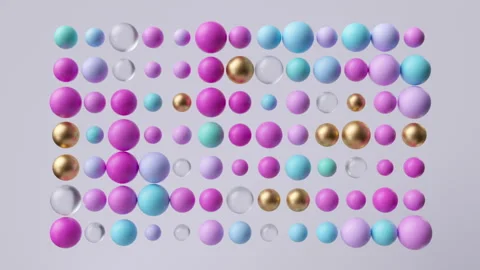 Looping cycled 3d animation, minimalist abstract geometric background. Stock Footage 302796420