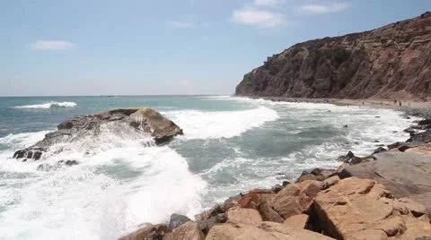 Looping Dana Point Beach Stock Footage 27116586