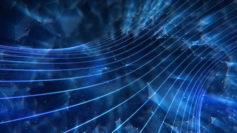 Looping digital abstract network lines dots animation Stock-Footage 334079058