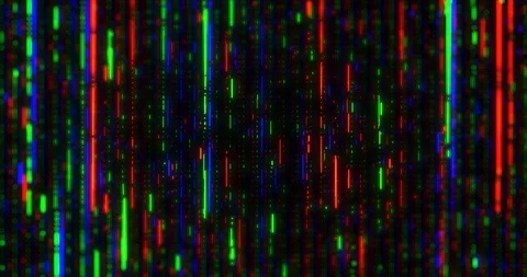 Looping Digital Animation of Noisy Glitch RGB Screen Damage Stock Footage 88673427