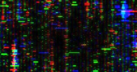 Looping Digital Animation of Noisy Glitch RGB Screen Damage Stock Footage 88673439