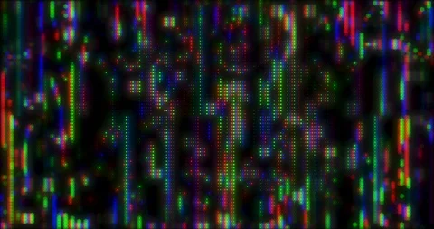 Looping Digital Animation of Noisy Glitch RGB Screen Damage Stock Footage 88673490