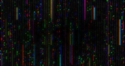 Looping Digital Animation of Noisy Glitch RGB Screen Damage Stock Footage 88745469