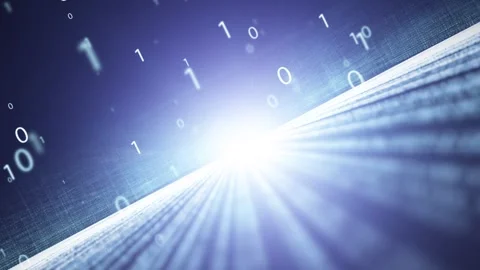 Looping digital binary numbers space motion graphic backgrounds 库存影片 334083786