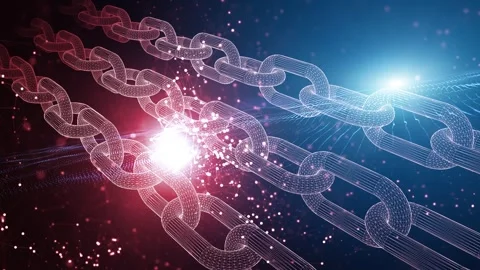 Looping digital chains business technology mining network 스톡 동영상 337369135