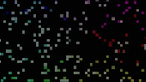 Looping Digital Lights Pattern Background 스톡 동영상 137175813