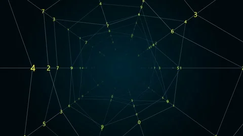 Looping Digital numbers Code Animation. Vídeos de archivo 127242046