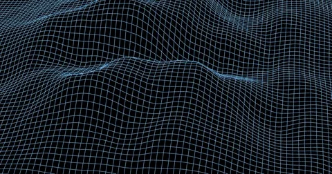 Looping display screen: wireframe view of topography  Stock Footage 77766821