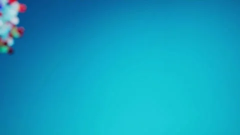 A Looping DNA strand twirling on blue background Video stock 155301904
