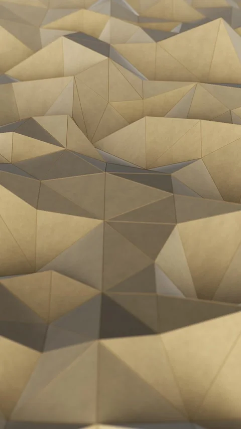 Looping DOF camera 3D animation of the moving polygonal carton pattern Video stock 271129503