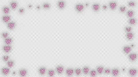Looping Doodle Clip Art Featuring Hand-Drawn, Rough Hearts That Flicker Video stock 341546509
