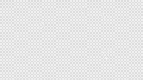 Looping Doodle Clip Art Featuring Hand-Drawn, Rough Hearts That Flicker Video stock 341546511