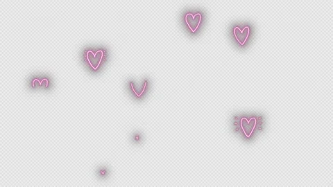 Looping Doodle Clip Art Featuring Hand-Drawn, Rough Hearts That Flicker Stock Footage 341546525