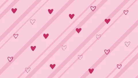 Looping Doodle Clip Art Featuring Hand-Drawn, Rough Hearts That Flicker Video stock 341546645