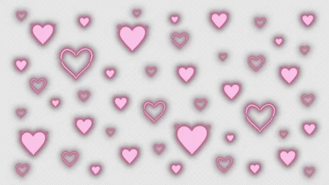 Looping Doodle Clip Art Featuring Hand-Drawn, Rough Hearts That Flicker Video stock 342830380