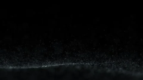 Looping dust particles flying on black background Stock Footage 340236294