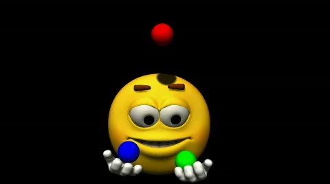 Looping Emoticon Animation: Juggling Stock Footage 668790