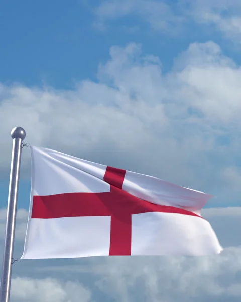 Looping England flag on flagpole Stock-Footage 290881093