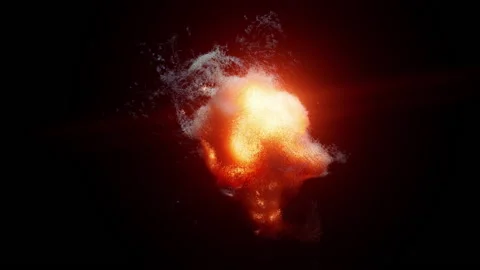 Looping explosion. Seamless moving lava particles. Stock Footage