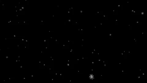 Looping falling snowflakes on black background Stock Footage 337570443