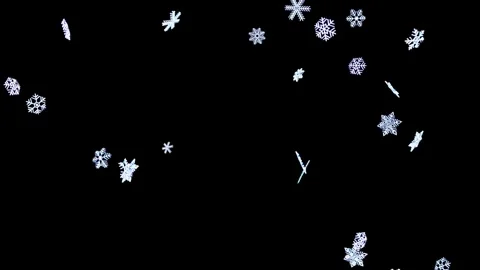 Looping Falling Snowflakes on Transparent and Background Stock Footage 294254514
