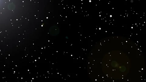 Looping Falling Stars and Snowflake Particles in a Dark Blue Galaxy Night Sky Stock Footage 340047319